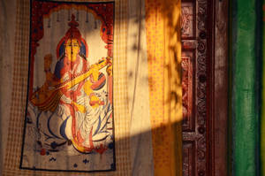 Saraswati Cloth Wallpaper