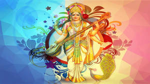 Saraswati Pastel Wallpaper