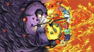 Sasuke Rinnegan Naruto Nine-tails Wallpaper