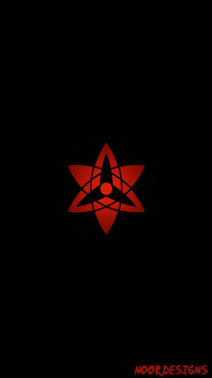 Sasuke's Mangekyou Eternal Sharingan Logo Wallpaper