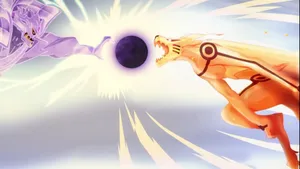 Sasuke Susanoo Vs Naruto Kurama Wallpaper