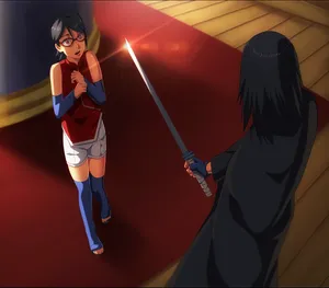 Sasuke Uchiha 4k With Daughter Sarada Wallpaper