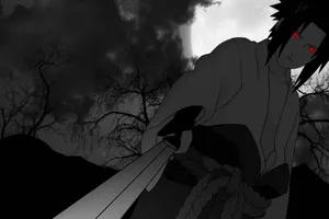 Sasuke_ Uchiha_ Nighttime_ Silhouette Wallpaper