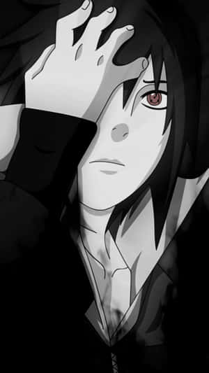 Sasuke Uchiha Sharingan Black White Wallpaper