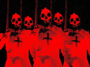 Satanic Skull Men Wallpaper
