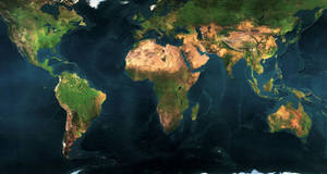 Satellite World Map Wallpaper