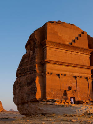 Saudi Arabia Mada'in Saleh Facade Wallpaper