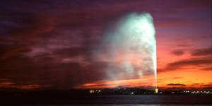 Saudi Arabia's Jeddah Fountain Sunset Wallpaper