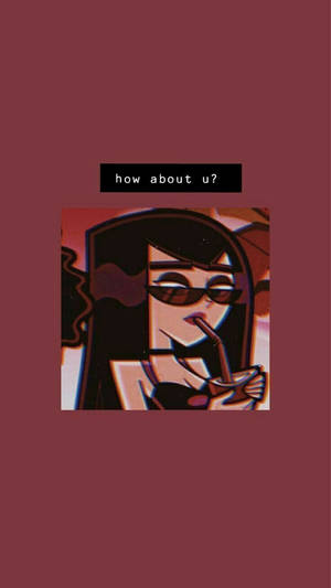 Savage Cartoon Girl Drinking Wallpaper