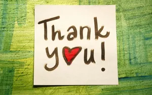 Saying Thanks For Watching On Green Background Wallpaper