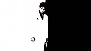 Scarface Black And White Portrait Wallpaper
