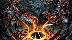 Scary Fire Breathing Brutal Creatures Wallpaper