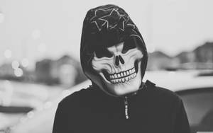 Scary Mask In Hoodie Wallpaper