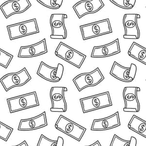 Scattered Dollar Bills Pattern.jpg Wallpaper