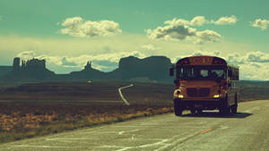 School Bus Vintage Aesthetic Pc Wallpaper