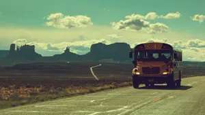 School Bus Vintage Aesthetic Pc Wallpaper