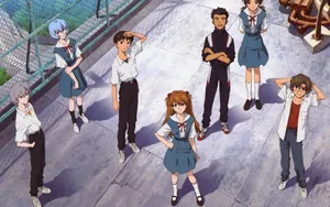 School Uniforms Neon Genesis Evangelion Wallpaper
