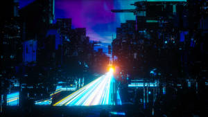 Sci-fi Abstract Neon City Wallpaper