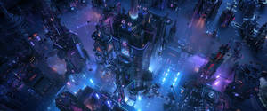 Sci-fi City View Wallpaper