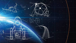 Science Desktop Blueprints Wallpaper