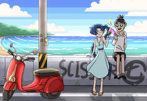 Scissor Seven Beach Date Wallpaper