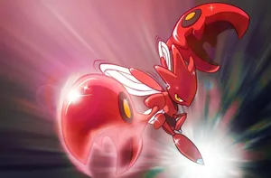 Scizor In Red Wallpaper