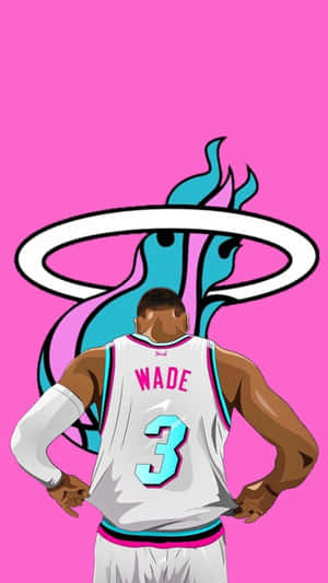 Score From Anywhere With A Pink Basketball Wallpaper