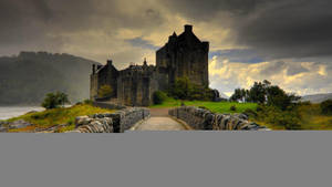Scotland Vintage Castle Wallpaper