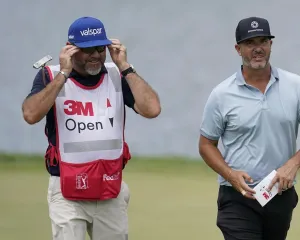Scott Piercy With His Caddie Wallpaper