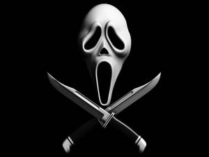 Scream Ghostface Mask On Knives Wallpaper