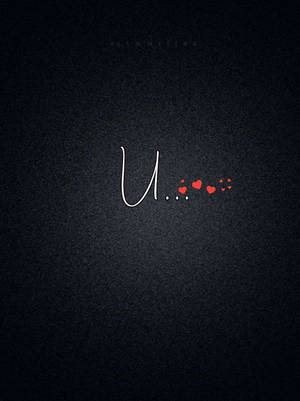 Scribbled Letter U Wallpaper