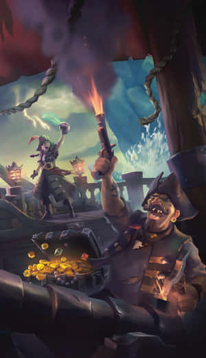 Sea Of Thieves Pirate Shooting Phone Wallpaper