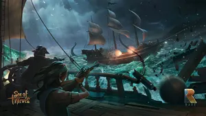 Sea Of Thieves Pirates Storm Battle Wallpaper