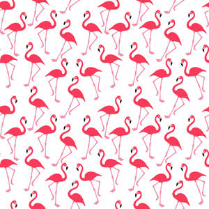 Seamless Flamingo Pattern Wallpaper