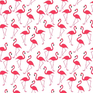 Seamless Flamingo Pattern Wallpaper