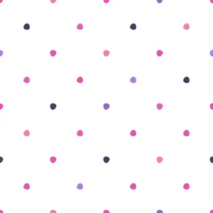 Seamless Pink And White Polka Dot Wallpaper