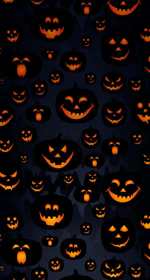 Seamless Pumpkins Simple Halloween Wallpaper