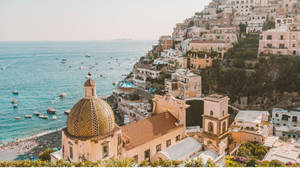 Seaside Hill Town Of Positano Amalfi Coast Wallpaper