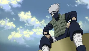 Seated Kakashi Hatake Wallpaper