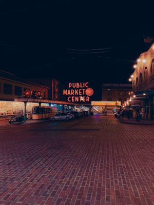 Seattle Iphone Public Market Center Wallpaper