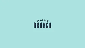 Seattle Kraken Wordmark Lettering Wallpaper