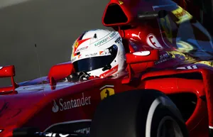 Sebastian Vettel In Action: Commanding The Red F1 Beast Wallpaper