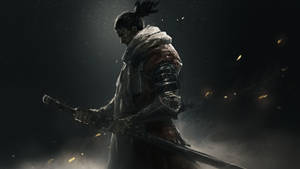 Sekiro In Black Digital Art Wallpaper