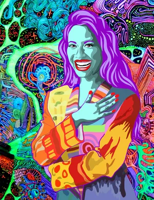 Selena Quintanilla Modern Pop Art Wallpaper