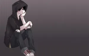 Sentimental Sad Anime Boy Wallpaper