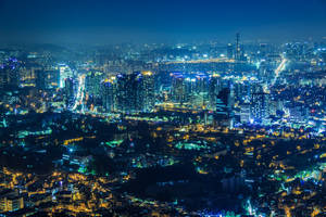 Seoul South Korea Night Scene Wallpaper