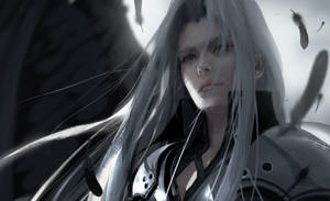 Sephiroth Digital Painting Illustration Wallpaper