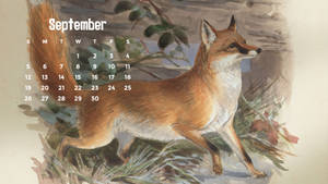 September 2021 Fox Calendar Wallpaper