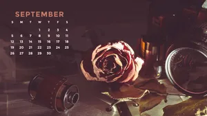 September 2021 Vintage Calendar Wallpaper