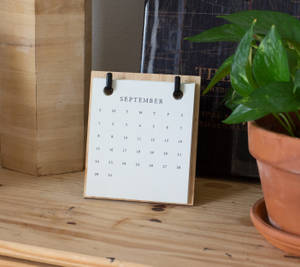 September Mini Calendar Wallpaper